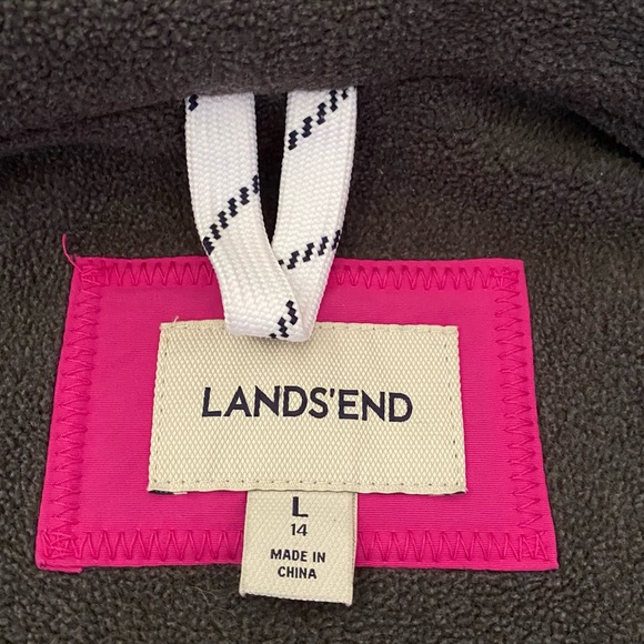Lands' End Insulated Pink and Burgundy Puffer Jacket - Picture 12 of 12